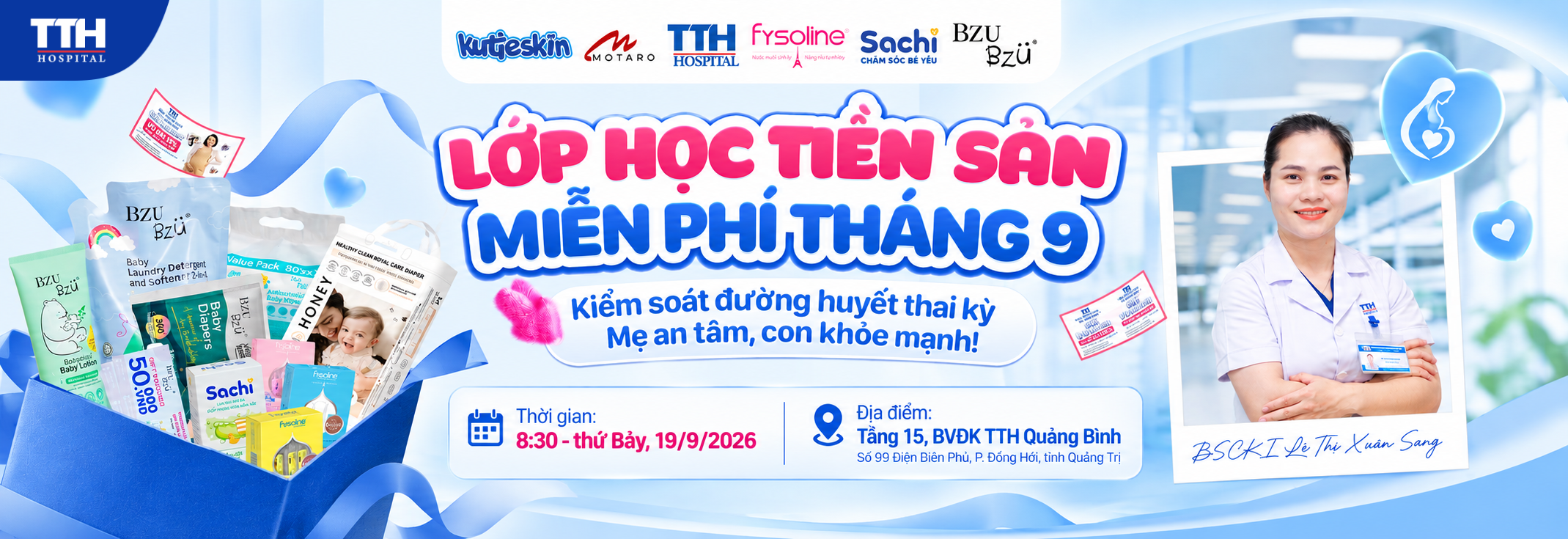 LỚP HỌC TIỀN SẢN MIỄN PHÍ THÁNG 9: KIỂM SOÁT ĐƯỜNG HUYẾT THAI KỲ – MẸ AN TÂM, CON KHỎE MẠNH